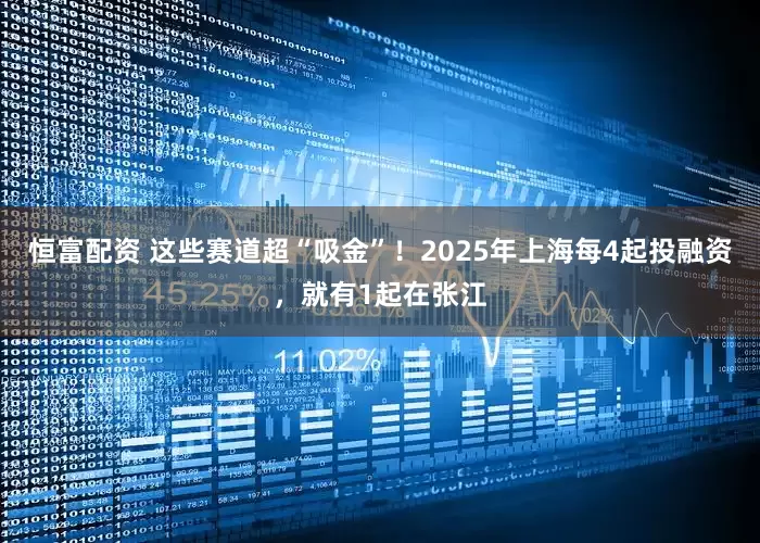 恒富配资 这些赛道超“吸金”！2025年上海每4起投融资，就有1起在张江